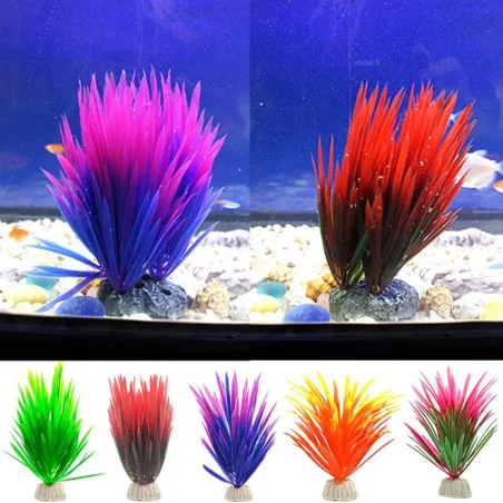 Künstliche grüne Pflanze - dekoratives Gras des Aquariums
