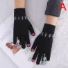 Knitted warm gloves with touch screen function