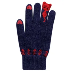 Knitted warm gloves with touch screen function