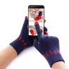 Knitted warm gloves with touch screen function