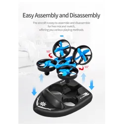 JJRC H36F Terzetto 1/20 2.4G - 3 in 1 - RC flying drone - land driving boat - RTR modelBoats