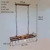 Vintage - hanging bottles holder - iron ceiling lamp - E27 LEDLights & lighting