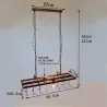 Vintage - hanging bottles holder - iron ceiling lamp - E27 LEDLights & lighting