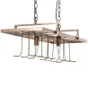 Vintage - hanging bottles holder - iron ceiling lamp - E27 LEDLights & lighting