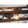 Vintage - hanging bottles holder - iron ceiling lamp - E27 LED