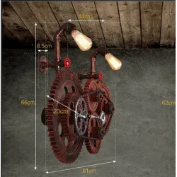 Loft style industrial gear - vintage wall light lampWall lights