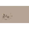 Bicycle & water pipe - vintage LED Edison light - wall lamp