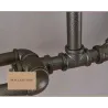 Bicycle & water pipe - vintage LED Edison light - wall lamp