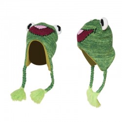 Little frog - children's warm hat with ear flaps & tasselsHats & caps