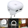 Dual USB Port Ladegerät mit LED Nachtlicht - Lichtsensor
