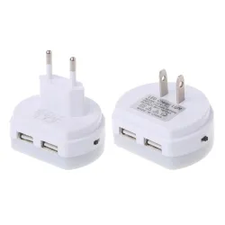 Dual USB Port Ladegerät mit LED Nachtlicht - Lichtsensor